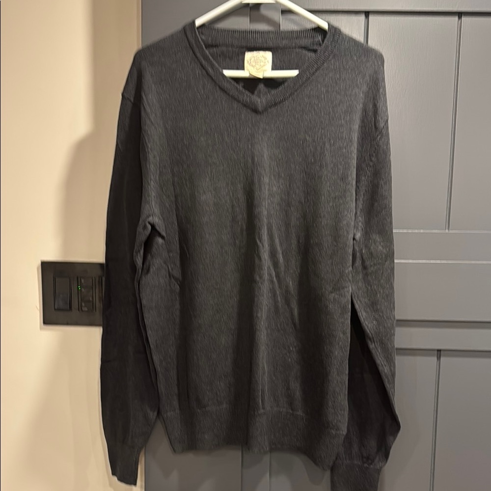 St. John's Bay Men's Charcoal V-Neck Sweater